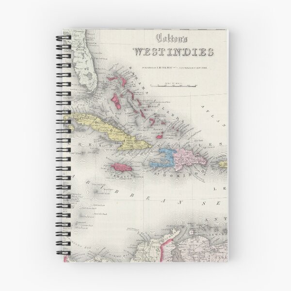 Item preview, Vintage Map of The Caribbean (1865) designed and sold by BravuraMedia.