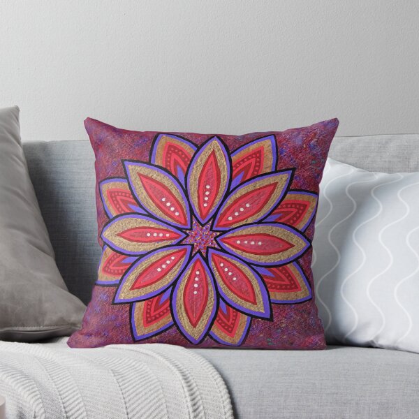 Item preview, ZEN art-tile (maroon, purple, abstract, multimedia art) designed and sold by gotecreations.