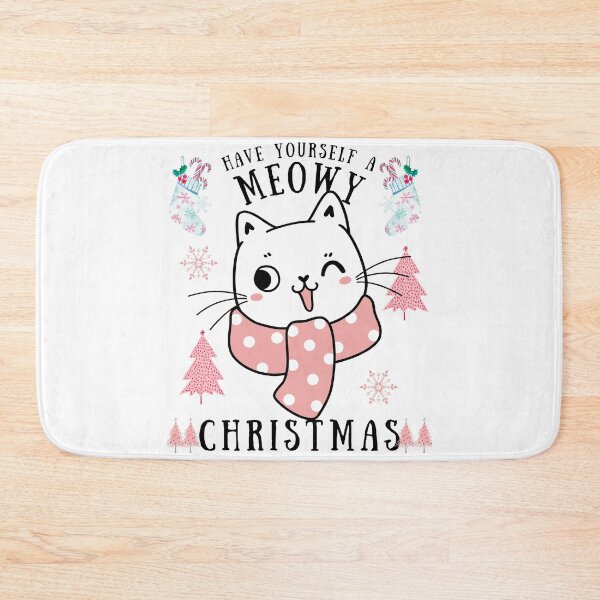 Item preview, Have Yourself A Meowy Christmas Xmas Cat Animals designed and sold by Hussain Shirts.