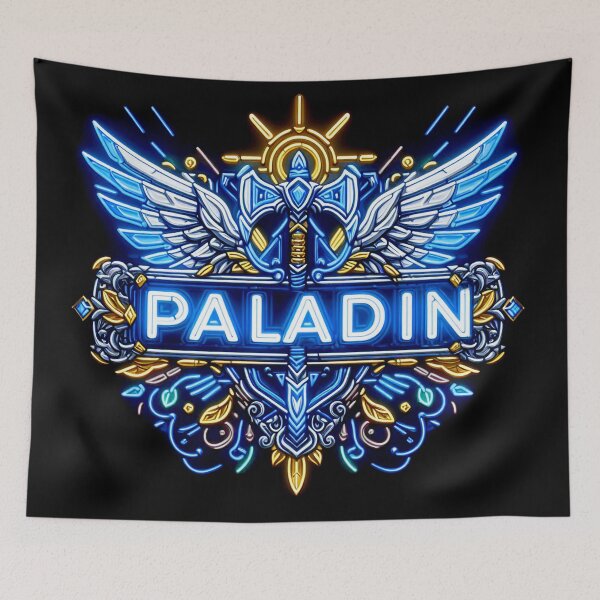 Item preview, Paladin World of Warcraft Inspired Neon Crest designed and sold by CandyCrab.