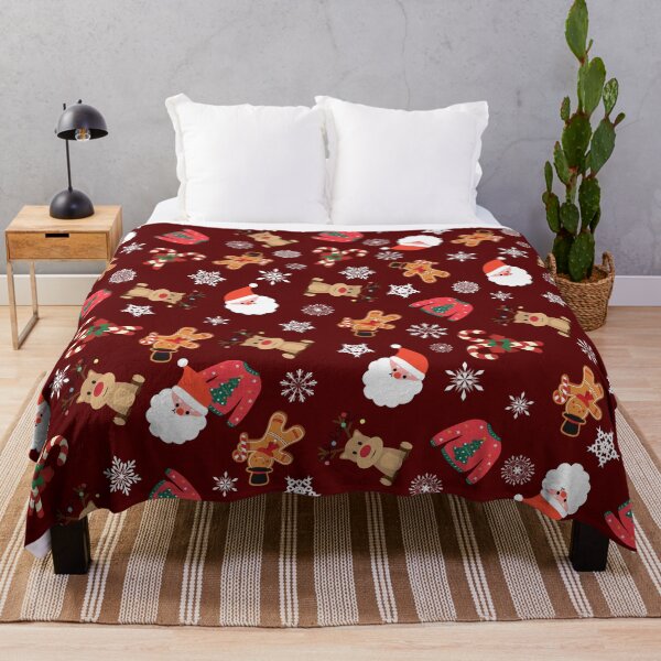 Item preview, Red Christmas with Santa wallpaper designed and sold by Eunoia-ikigai.