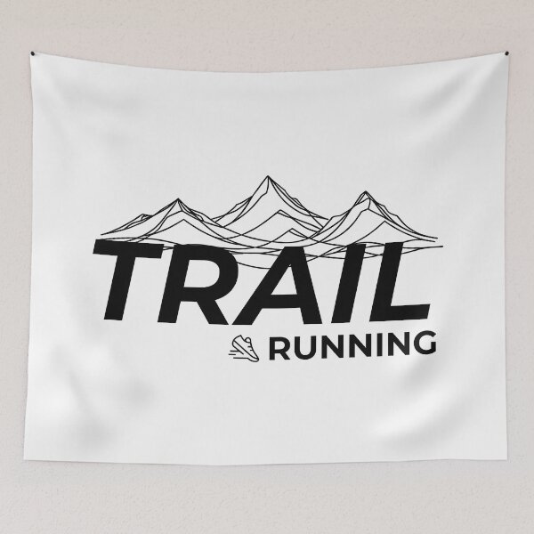 Item preview, Trail running mountain minimalist line art designed and sold by OutdoorMemories.