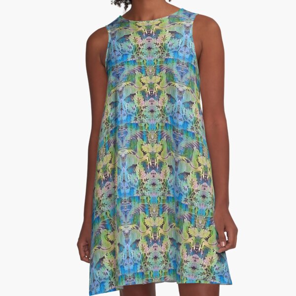 Green Horse A-Line Dress