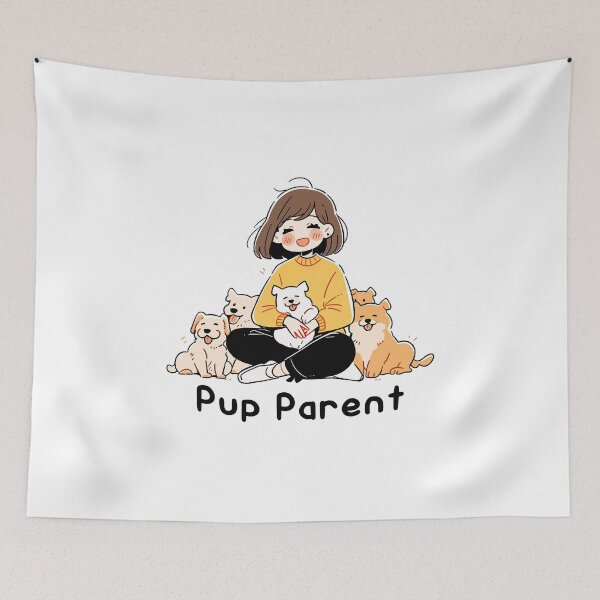 Item preview, Pup parent cute pet illustration designed and sold by babu-babu-.