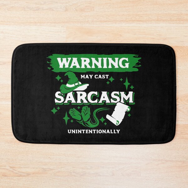 Item preview, May Cast Sarcasm Unintentionally Light Green Warning Label designed and sold by wolfkin-design.