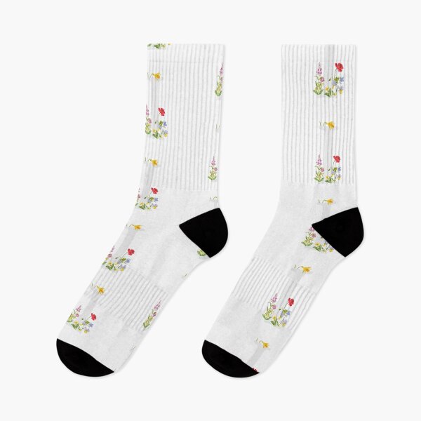 Item preview, botanical monogram alphabet I wildflowers hand painted designed and sold by ColorandColor.