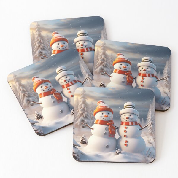 Item preview, Two Snowmen Enjoying a Winter Wonderland designed and sold by siwabudda.