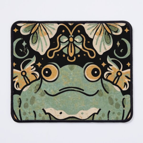 Item preview, Retro Meadowcore Cottagecore Frogs Butterfly Art Aesthetic designed and sold by MeadowLoom.