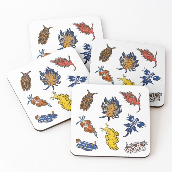 Item preview, Nudibranch Sea Slugs, Vintage Colorful Sea Slug Design designed and sold by AryaSubramanian.