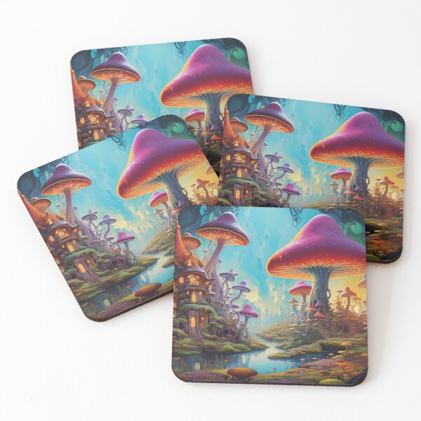 Item preview, Enchanted Mushroom Village designed and sold by WildInkFusion.
