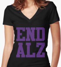 End ALZ Women's Fitted V-Neck T-Shirt