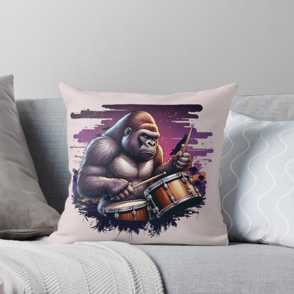 Item preview, RETRO GORILLA PLAYING THE DRUMS designed and sold by HYPeR-NaTUrE.