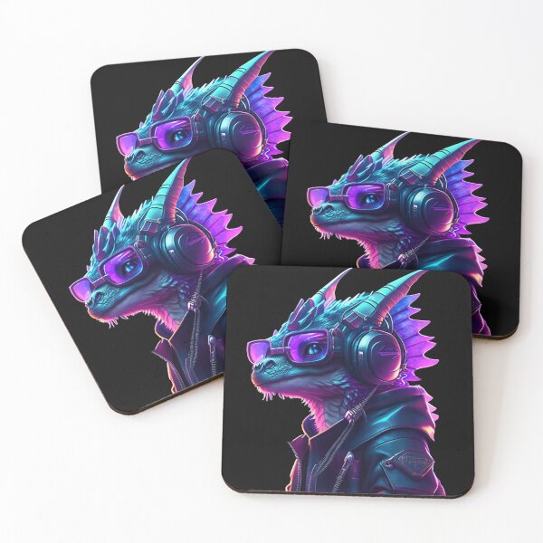 Item preview, Cityscape Harmony: Cute Dragon with Headphones and Glasses designed and sold by GranitTR.