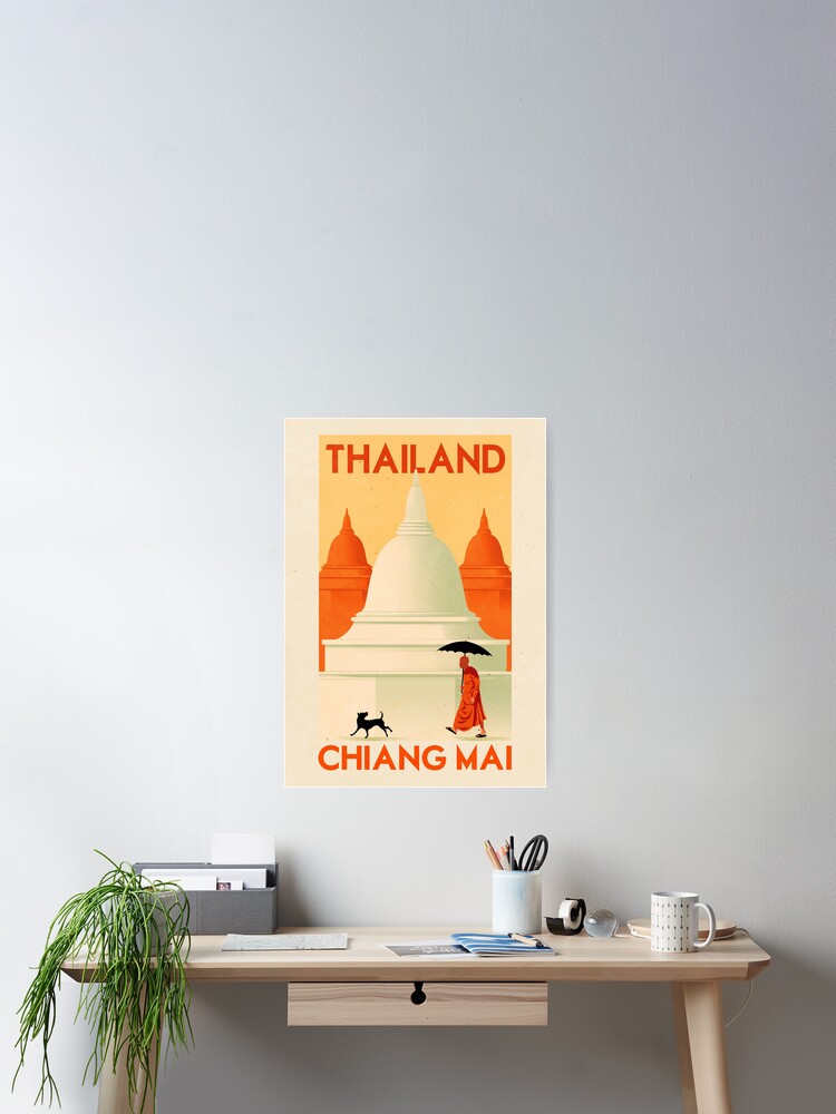 Thumbnail 2 of 3, Poster, Travel Poster - Chiang Mai Thailand designed and sold by ruiricardo.