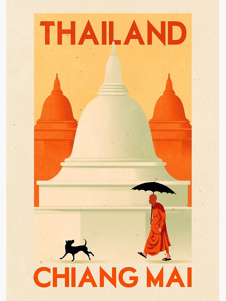 Thumbnail 3 of 3, Poster, Travel Poster - Chiang Mai Thailand designed and sold by ruiricardo.
