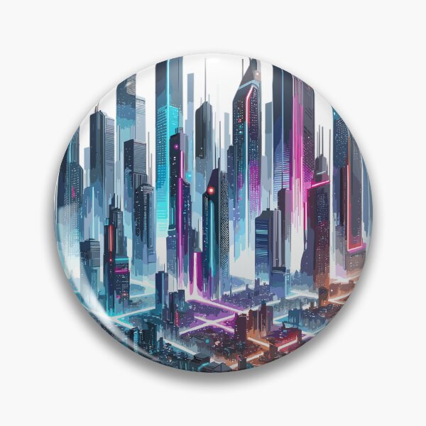 Item preview, Futuristic cityscape designed and sold by LongIslandDesgn.