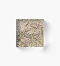 Vintage Map of The Battle of Chantilly (1865) Acrylic Block