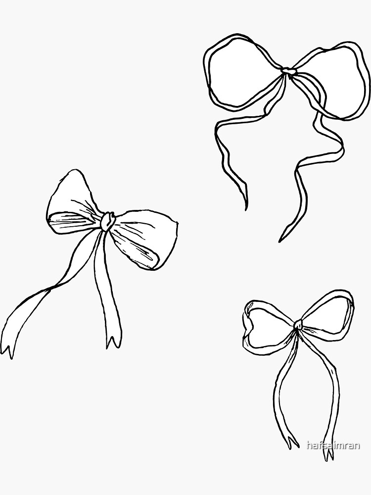 "bow sticker pack" Sticker for Sale by hafsaimran | Redbubble