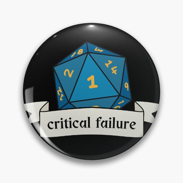 Item preview, critical failure dnd dice  designed and sold by thisisbluetiful.