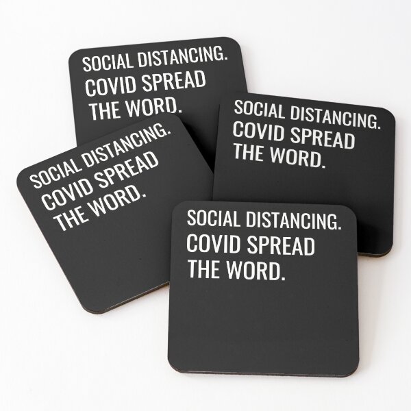 Item preview, Social distancing. COVID spread the word, funny introvert designed and sold by Merchattack.