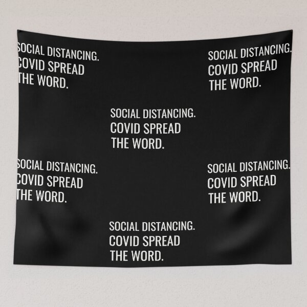 Item preview, Social distancing. COVID spread the word, funny introvert designed and sold by Merchattack.