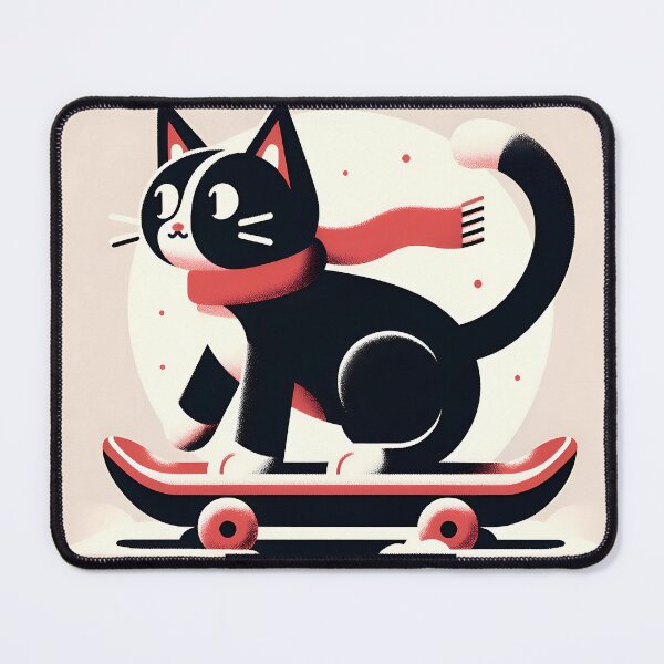 Item preview, Skateboarding Cat Illustration designed and sold by FayeWong.