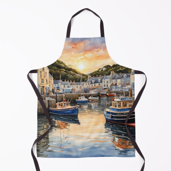 Item preview, Padstow Harbour Sunset: Watercolor Beauty designed and sold by LSVart.