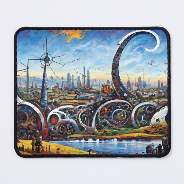 Item preview, Futuristic Frenzy: Living in the Much designed and sold by CodeCraftedAI.