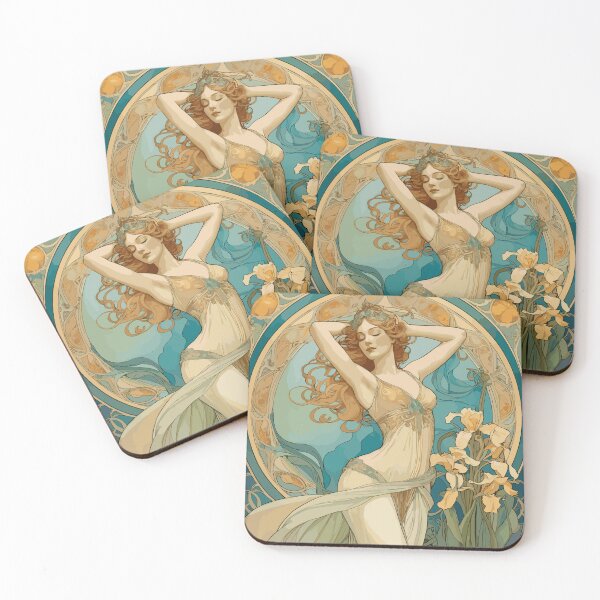 Item preview, Art Nouveau Grace Elegance in Bloom Illustration designed and sold by ElLocoMus.