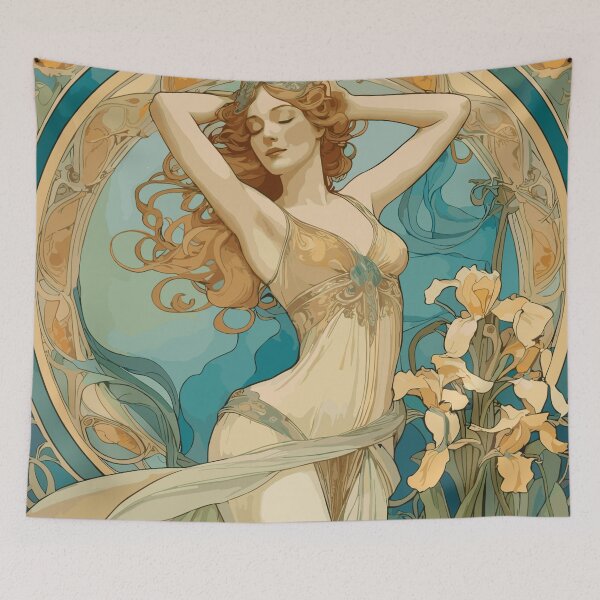 Item preview, Art Nouveau Grace Elegance in Bloom Illustration designed and sold by ElLocoMus.