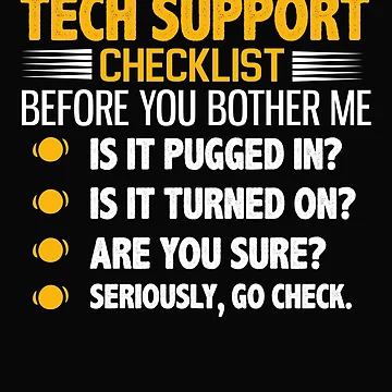 Artwork thumbnail, Tech Support Checklist Computer Repair by TomxDesign