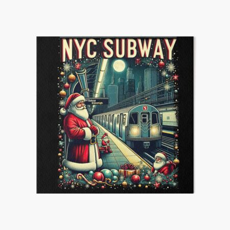 Artikel-Vorschau von New York Subway Christmas Edition NYC U-Bahn-Zug, designt und verkauft von MayaDelaye.
