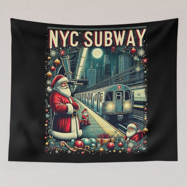 Item preview, New York Subway Christmas Edition NYC Subway Train designed and sold by MayaDelaye.