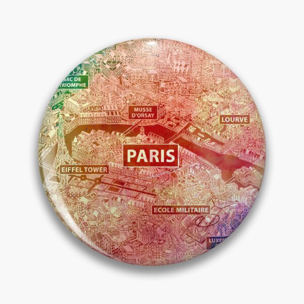 Item preview, Paris France rainbow color map designed and sold by oliver polanski.