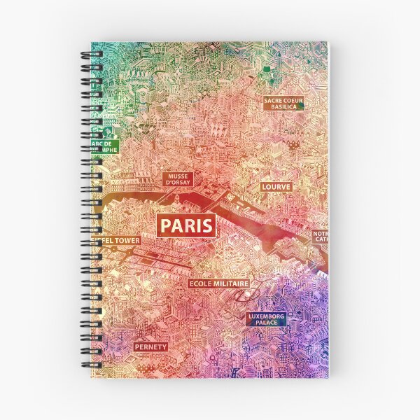 Item preview, Paris France rainbow color map designed and sold by oliver polanski.