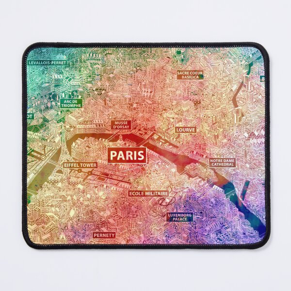 Item preview, Paris France rainbow color map designed and sold by oliver polanski.