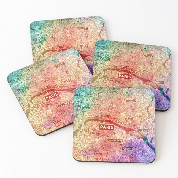 Item preview, Paris France rainbow color map designed and sold by oliver polanski.