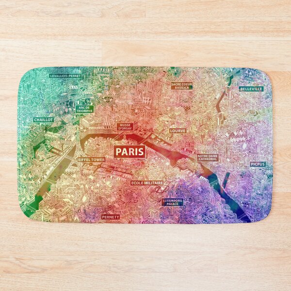 Item preview, Paris France rainbow color map designed and sold by oliver polanski.