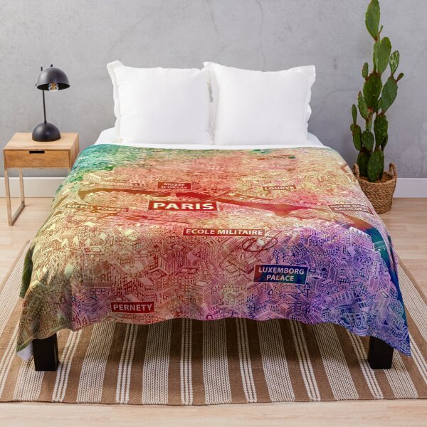 Item preview, Paris France rainbow color map designed and sold by oliver polanski.