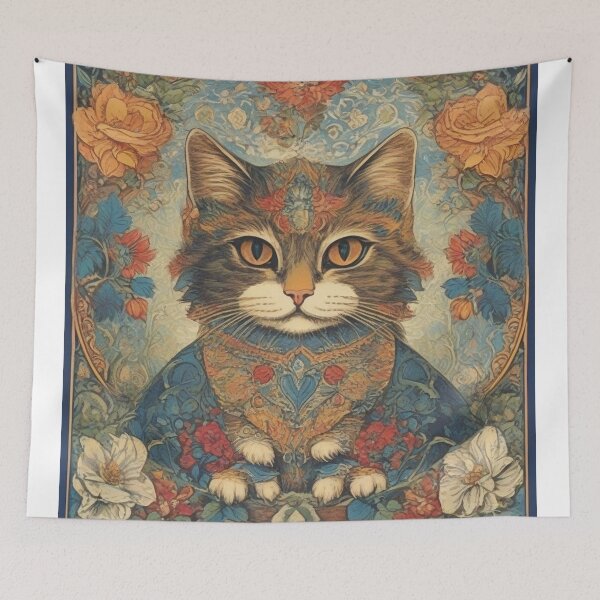 Item preview,  Louis Wain Schizophrenia Cat Painting For Cat Lovers designed and sold by Petsthetic.