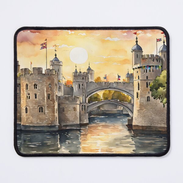 Item preview, Sunset Serenity: Tower of London Watercolor Beauty designed and sold by LSVart.