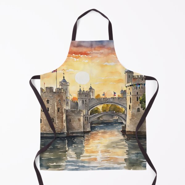 Item preview, Sunset Serenity: Tower of London Watercolor Beauty designed and sold by LSVart.
