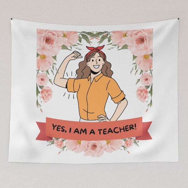 Item preview, Yes I am a teacher, gift for Teachers art designed and sold by ImaginePrinting.