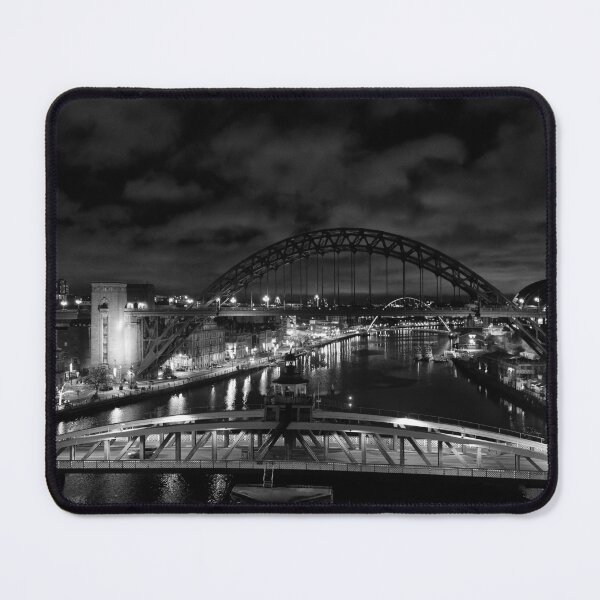 Item preview, The River Tyne at Night - Monochrome (2) designed and sold by Violaman.