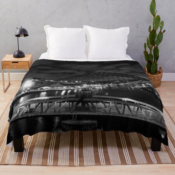 Item preview, The River Tyne at Night - Monochrome (2) designed and sold by Violaman.