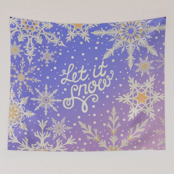 Item preview, Let it Snow - Pattern of Christmas Snowflakes ( Purple Ombre version ) designed and sold by Savi Singh.