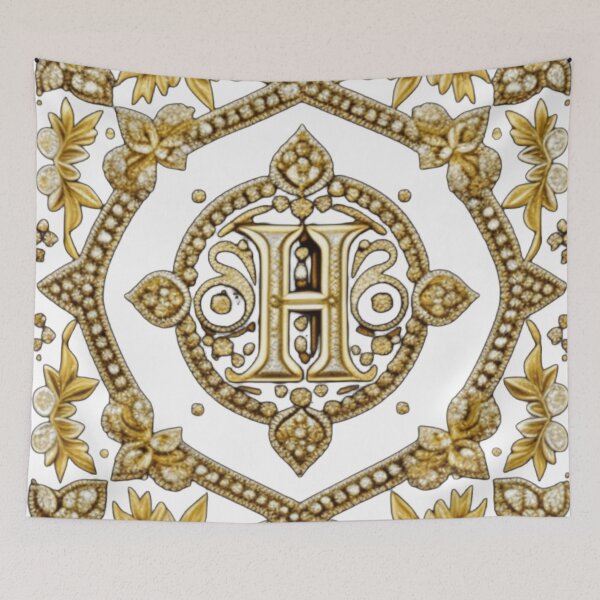 Item preview, Antique gold letter H designed and sold by Roxburylane.