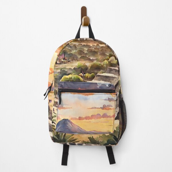 Item preview, Teotihuacan Pyramids at Sunset: Watercolor Beauty in Mexico designed and sold by LSVart.