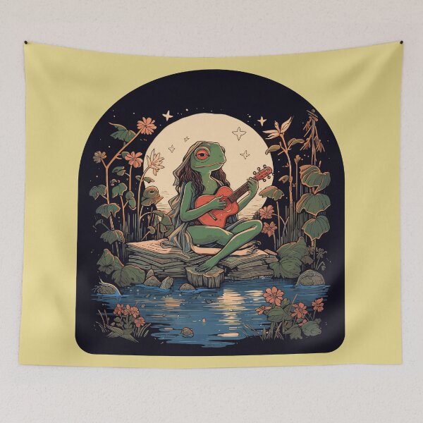 Item preview, The Princess of the Pond Playing Her Moonlight Tunes designed and sold by EvasDreams.