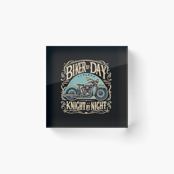 Item preview, Vintage Biker by Day, Knight by Night Bike Lovers designed and sold by CG Studio.